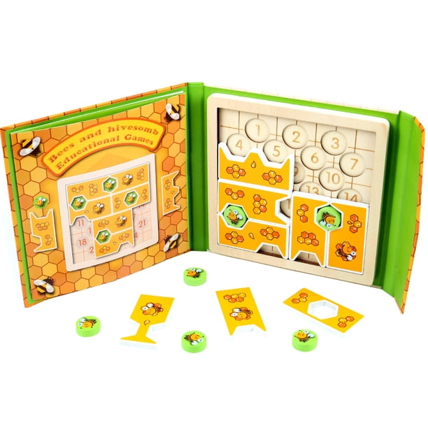 Bee Game Tangram Rompecabezas De Madera Juguete Educativo Interactivo Para Regalo Para Niños Moyic FN002421-00