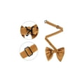 thumbnail image 2 of INSPIRE CHIC Men's Pre-tied Solid Color Satin Bowtie Adjustable Neck Bow Ties for Elegant Wedding One Size Orange Brown, 2 of 4