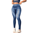thumbnail image 1 of Leggins Mujer Mezclilla Unitalla Faja Alta Estilo Pantalón Mezclilla, 1 of 4