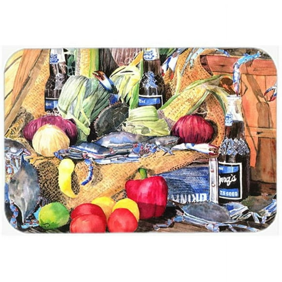 Carolines Treasures 8538LCB Crab Glass Cutting Board - Large