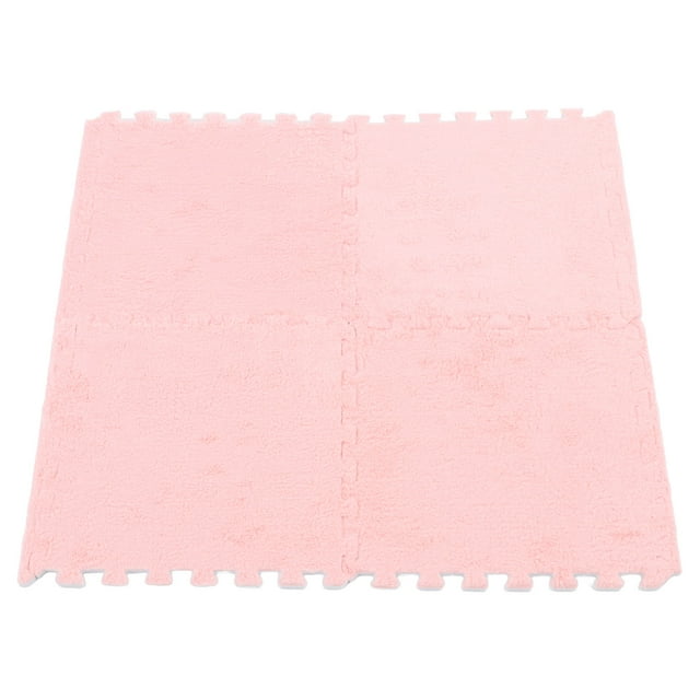 10pcs Plush Foam Floor Mat Soft Thick Split Joint Interlocking Plush Foam Rug, Large Quantity, Soft and Safe, Detachable Design, for Room Floor