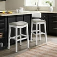 thumbnail image 2 of Alaterre Furniture Williston White Wood Bar Height Stool - Set of 2, 2 of 9