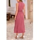 thumbnail image 2 of Vestido PRETTYGARDEN Midi Rojo con Cuello en V y Volantes de Lunares Suizos Talla S, 2 of 8