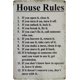 thumbnail image 1 of Letrero de metal vintage con reglas de la casa, citas inspiradoras, decoración familiar, letrero para puerta de casa de campo, 8 x 12 pulgadas, 1 of 8