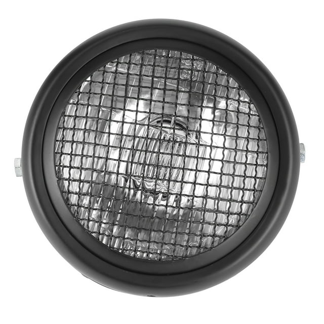 Faro delantero halógeno estilo retro para motocicleta de 7 pulgadas y 55 W, alto brillo, lente transparente