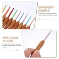 thumbnail image 6 of 9Pcs Wooden Handle Crochet Hooks Sweater Knitting Needles Aluminum Crochet Needles, 6 of 9
