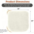 thumbnail image 2 of Faux   Seat Cushion 20 Inch, 18mm Medium Pile Seat Pad with Non-Slip TPE Backing for , SUVs, , Office Chairs, White, 2 of 6