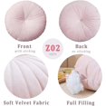 thumbnail image 3 of Pakyozj Round Pillow Cushion for Couch Velvet Decorative Small Throw Pillow Solid Color for Living Room Bed Floor 13.7”, 3 of 7