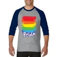 thumbnail image 1 of Artix - Mens Raglan Sleeve Baseball T-Shirts, up to Size 3XL - Rainbow Pride, 1 of 4
