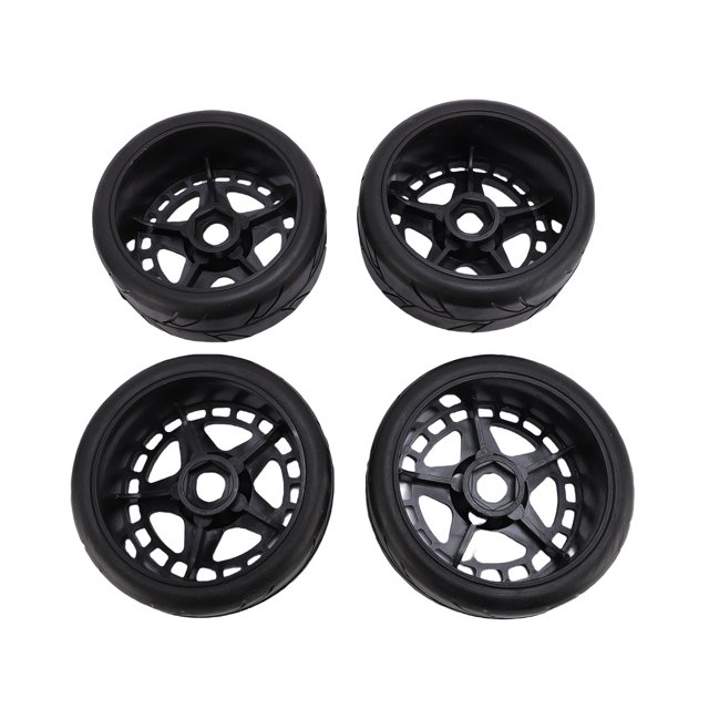4PCS RC Rally Tires, 17mm Rugged Plastic 1/8 RC Car Wheel Tyres for Entertainment