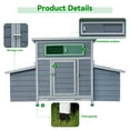 thumbnail image 3 of Large Wooden Chicken Coop Outdoor Hen House Poultry Cage for Outdoor with 2 Sides Nesting Boxes, 3 of 8
