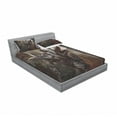 thumbnail image 3 of Fantasy World Bedding Set with Sheet & Covers, Armored Evil Monster in Apocalyptic Imaginary Knight Character Print, Printed Bedroom Decor 2 Shams, 4 Sizes, Red Grey, by Ambesonne, 3 of 3