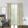 thumbnail image 2 of Damaskus Linen Gold Pole Top Drapery Panel - Pair 50"x108", 2 of 5