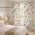 thumbnail image 3 of Colorful Leaves Sheer Curtains 84 Inches Long, Farmhouse Branches Botanical Vintage Light Filtering Window Curtains for Living Room, Rod Pocket Voile Sheer Curtain Drapes, 52"W x 84"L, 2 Panels, 3 of 8