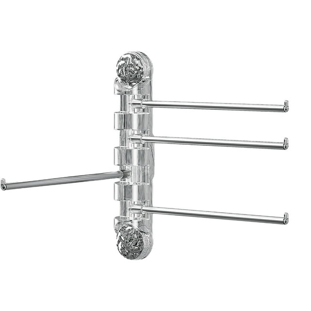Towel Racks for Bathroomsuction Cup Towel Rack Bathroom No-Hole Swivel Multi-Pole Shelf Bathroom Hanging Shelf Washroom Toilet Towel Bar Won'T Damage Walls Strong Adhesion
