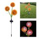 thumbnail image 5 of de 3 cabezales, luces de diente que encienden luces con 48 luces LED para exteriores para jardín, patio trasero, césped naranja Gloria luz del césped, 5 of 9
