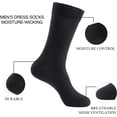 thumbnail image 2 of Mirlewaiy 6 Pairs Men's Cotton Dress Socks, Breathable Crew Socks for Business and Casual Wear, Size 6-15, 2 of 6
