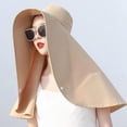 thumbnail image 4 of Pink UV Protection Sun Hat for Women - Wide Brim Bucket Hat with Ponytail Design, UPF 50+ Sun Protection for Outdoor Activities, Travel, Summer, 4 of 10