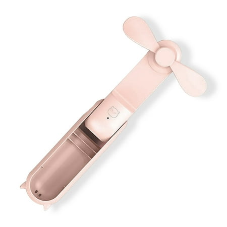 

enquiret Fan Handheld Rechargeable Adjustable Desktop Foldable Office School Fans Cooling Tool Household Outdoor Summer Camping Pink