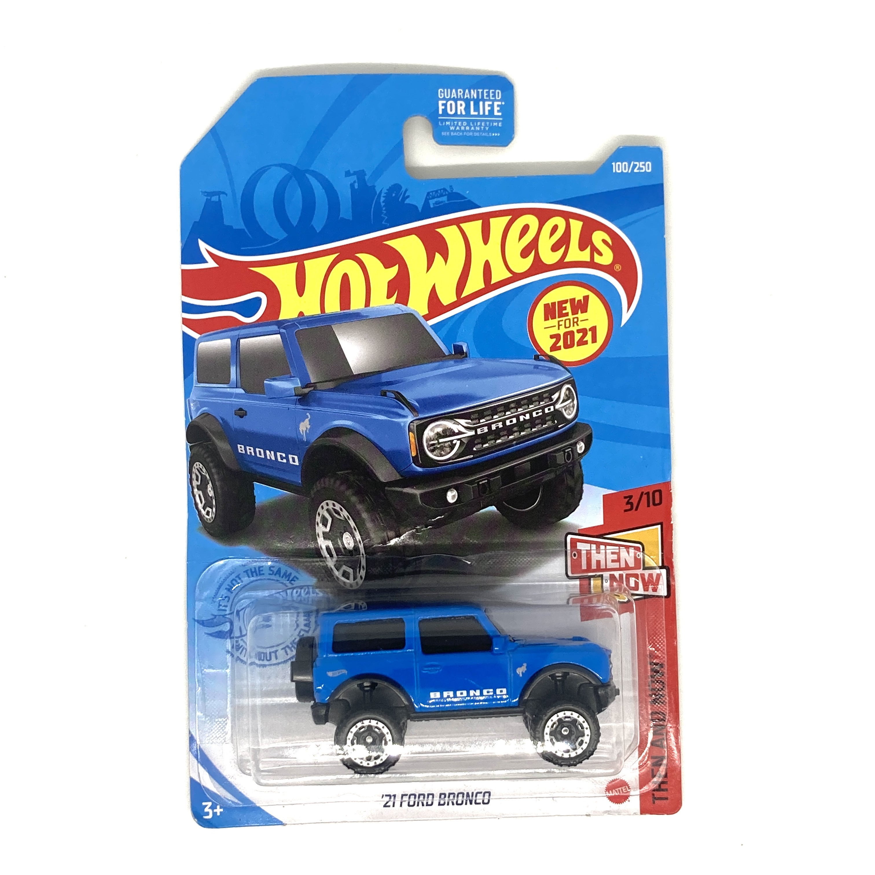 Then and Now 3/10 DieCast Hotwheels 21 Ford Bronco 100/250 Blue