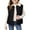 Black, variant on Kids Padded Vest with Button Front Sherpa Collar Lightweight Sleeveless Outerwear for Girls Boys Casual Everyday Wear