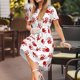 thumbnail image 3 of Easygdp Bloody Hand para Vestido Transpirable de Mujer, Vestido Suelto de Manga Corta con Pliegues y Bolsillos para el Verano, 3 of 6