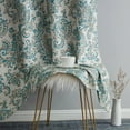 thumbnail image 5 of THD Paisley Faux Silk 100% Blackout Thermal Lined Energy Efficient Curtain Grommet Panels - Pair, 5 of 36
