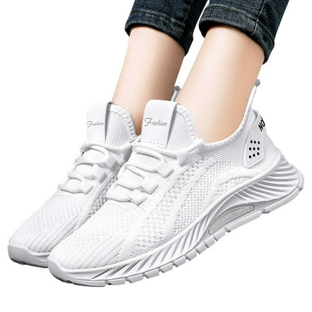 BadPiggies Womens Knit Sneakers Active Cushion Breathable Tennis Gym Workout Walking Shoes  Size 6-11