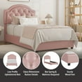 thumbnail image 4 of Hillsdale Furniture Karley Faux Leather Upholstered Twin Bed, Pink, 4 of 12