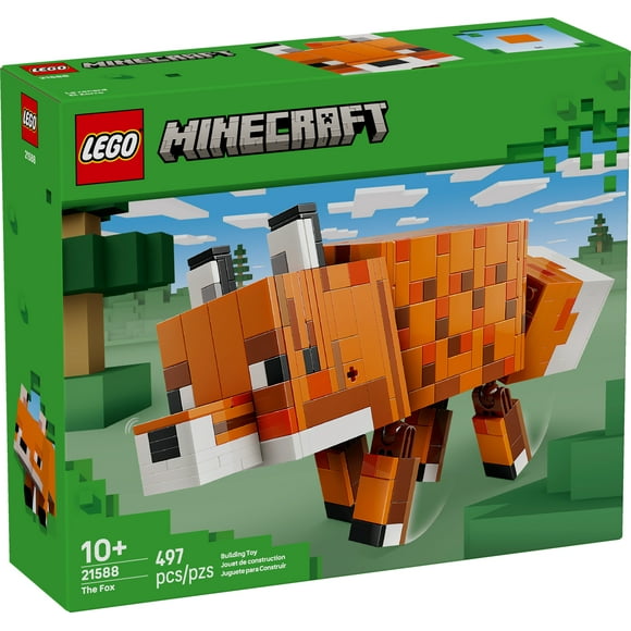 LEGO Minecraft The Fox Building & Pretend Play Toy for Boys & Girls - Poseable Video Game Character for Kids, Ages 10+ - Room Decor for Gaming Fans - Gift Idea for Birthdays - 21588