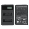 thumbnail image 3 of With SEIVI  AHDBT-401 Actions Camera Dual Slot Battery Charger with LCD Charging Display for  4, 3 of 7