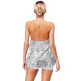 thumbnail image 2 of YONGHS Women's Shiny Sequins Halter Leotard Ballroom Dance Bodysuit Cocktail Dress Costume Silver One Size, 2 of 7