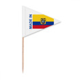 thumbnail image 1 of Ecuador Country Love Toothpick Triangle Cupcake Toppers Flag, 1 of 3