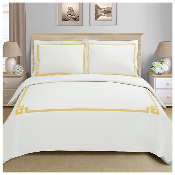 Superior Miller Premium Cotton Embroidered 3-Piece Duvet Cover Set