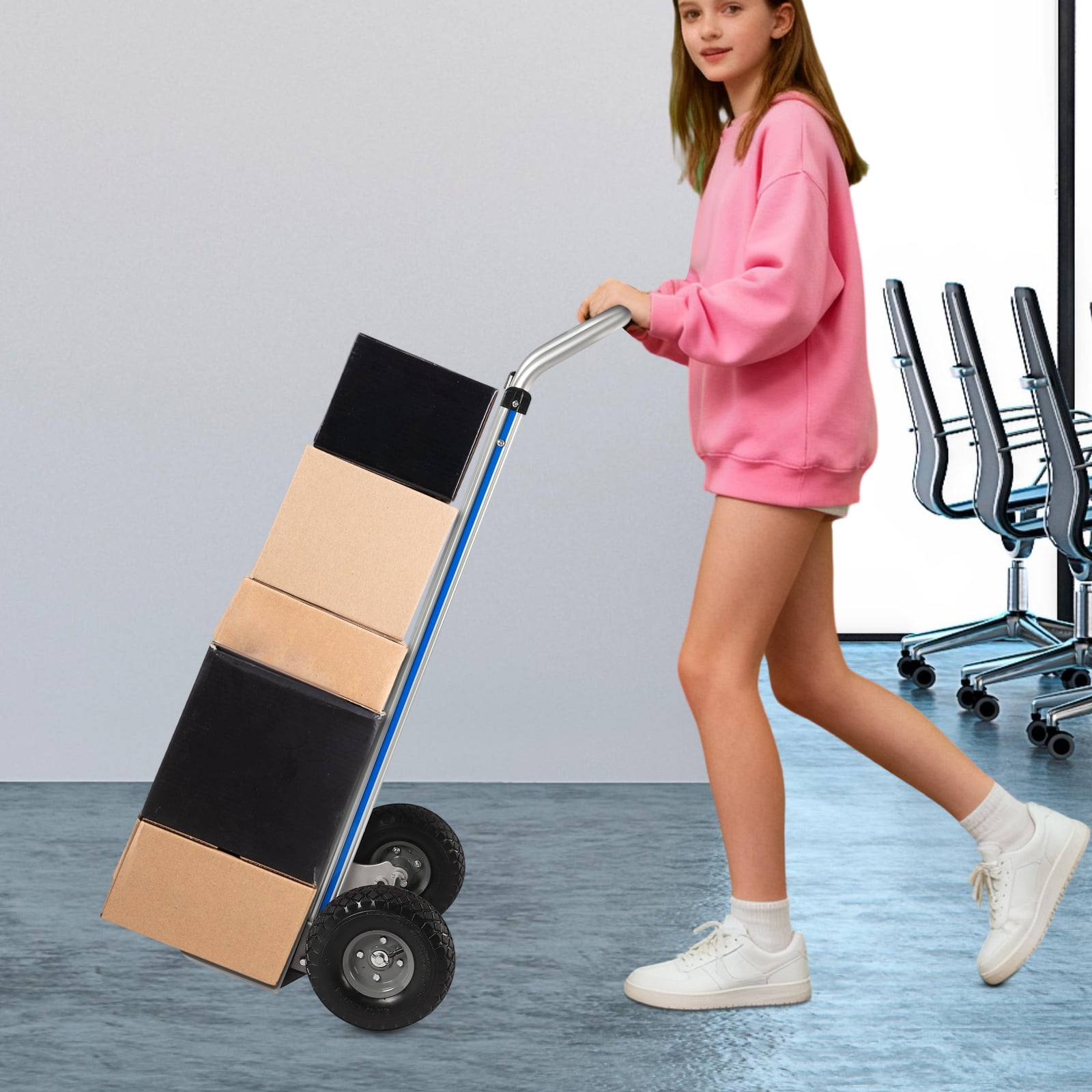 Peakora Hand Truck Dolly Industrial Strength 500 Lbs Weight Capacity Heavy Duty Dolly for Moving with Wheels
