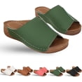 thumbnail image 1 of Sandalias ligeras elásticas con amortiguación de suela, sandalias de plataforma, cuñas para mujer, soporte ortopédico para arco, deslizamiento plano, 1 of 7