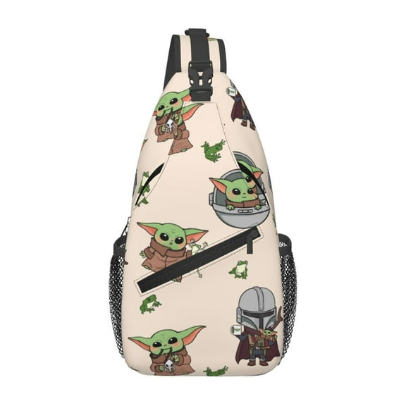 Star-Wars-Yoda Cross Chest Bag Diagonally Sling Bag Shoulder Bag for Short Trips Work Daily for Men Women 15.3*3.5*7.5 inches