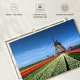 thumbnail image 6 of Elephant Stock Windmill And Tulips Wall Art - Horizontal Canvas Wall Art - Living Room Wall Decor - Nature Canvas - White And Blue Decor - 48" x 32", 6 of 8