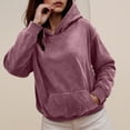 thumbnail image 4 of Kaprioy Womens Oversized Acid Wash Hoodie Unisex Heavyweight Cotton Hoodies Fleece Vintage Washed Sweatshirt Fall Fashion Clothes Pink, XL, 4 of 6