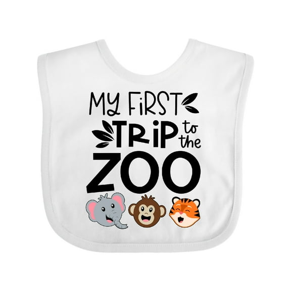 Inktastic My First Trip to the Zoo Cute Animals Boys or Girls Baby Bib