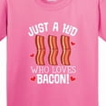 thumbnail image 4 of Inktastic Just a Kid Who Loves Bacon Youth T-Shirt, 4 of 5