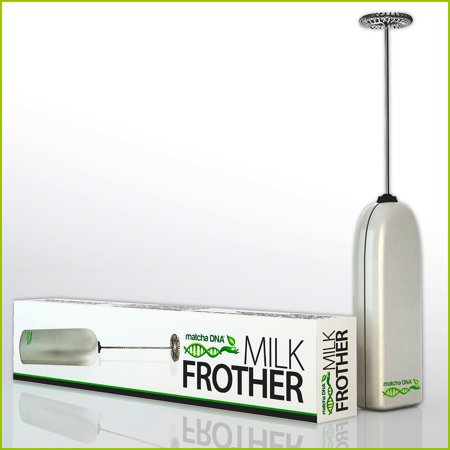 MatchaDNA Handheld Electric Milk Frother (Silver (Best Handheld Milk Frother)