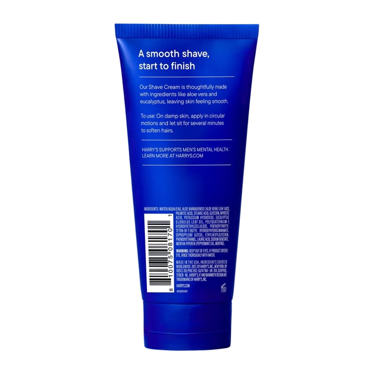 Men's Shaving Cream with Aloe and Eucalyptus 6 oz photo 2