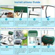 PChero Solar Automatic Drip Irrigation Kit, Solar Powered Auto Watering System with 12 Timer Modes for Indoor Balcony Outdoor Garden Greenhouse, Supported 15 Pots Plants