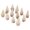 White, variant on 12 Pieces Artificial Mini Christmas Tree,Sisal Snow Trees Bottle Brush Christmas Trees Pine Trees Ornaments with Wooden Base for Christmas Party Home Decoration