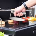 thumbnail image 3 of Prensa de hamburguesas de acero inoxidable, molde antiadherente para hamburguesas de 5,5 pulgadas, prensa para hamburguesas, utilizada para rellenar hamburguesas, hamburguesas de ternera, 3 of 5