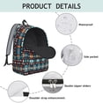 thumbnail image 4 of Boho Bohemia Geometric Line Art Backpack for School,Cute School Bag,Schoolbag with Adjustable Shoulder Straps & Padded Back,15.7"x11.8"x5.5", 4 of 5