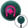 thumbnail image 1 of Pink Horseshoe Over Spade Green Metal Flake Shift Knob with M16 x 1.5 Insert Auto Brody, 1 of 1