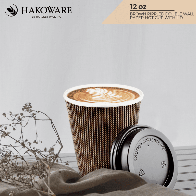 8 oz White Single-Wall Paper Cups — HAKOWARE by Harvest Pack Inc