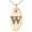 Rose, variant on Stainless Steel Letter W Initial Dotted Monogram Engraved Small Oval Charm Pendant Necklace
